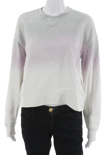 ATM Womens Pullover Sweatshirt Gray Colorblock Crewneck Longsleeve Size S