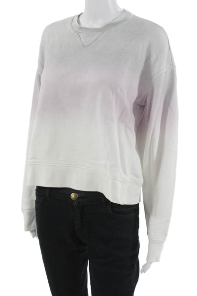 ATM Womens Pullover Sweatshirt Gray Colorblock Crewneck Longsleeve Size S