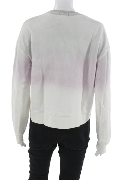 ATM Womens Pullover Sweatshirt Gray Colorblock Crewneck Longsleeve Size S