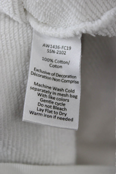 ATM Womens Pullover Sweatshirt Gray Colorblock Crewneck Longsleeve Size S