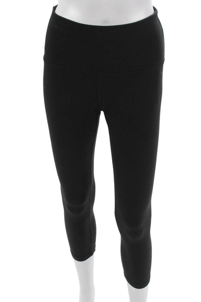 Beyond Yoga Women Capri Leggings Black Nylon Solid Pull On Size S