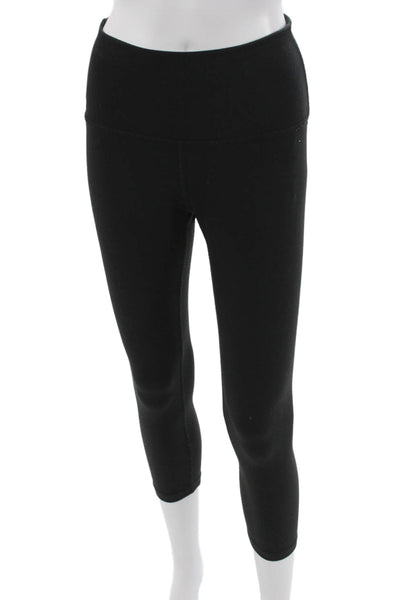 Beyond Yoga Women Capri Leggings Black Nylon Solid Pull On Size S