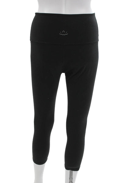 Beyond Yoga Women Capri Leggings Black Nylon Solid Pull On Size S