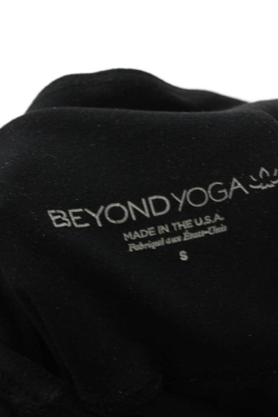 Beyond Yoga Women Capri Leggings Black Nylon Solid Pull On Size S