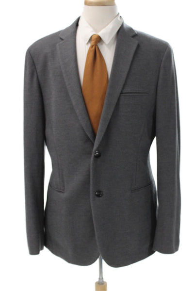 Calibrate Mens Blazer Gray Polyester Size L