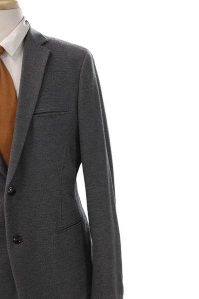Calibrate Mens Blazer Gray Polyester Size L