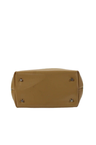 Un Apres-Midi De Chien Womens Striped Canvas Top Handle Handbag Multicolor