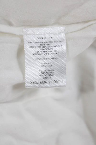 Intermix Womens Fit & Flare White V-Neck Short Zip Longsleeve Dress Size 2