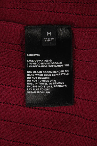 Lafayette 148 New York Womens Tunic Red Striped Sleeveless Size M