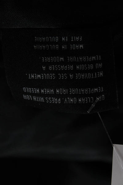 Marc New York Mens Black Wool Blend Overcoat Button Closure Size L