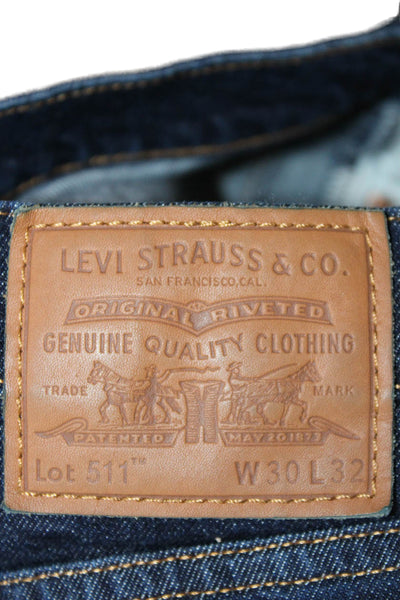 Levi's Mens Tapered Jeans Blue Cotton Button Fly Size 30