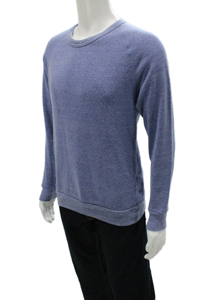 Henry Lehr Mens Pullover Sweatshirt Blue Polyester Crew Neck Long Sleeve Size L