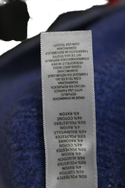 Henry Lehr Mens Pullover Sweatshirt Blue Polyester Crew Neck Long Sleeve Size L