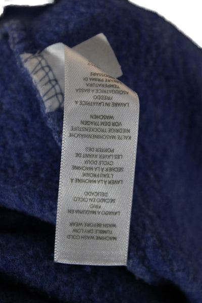 Henry Lehr Mens Pullover Sweatshirt Blue Polyester Crew Neck Long Sleeve Size L