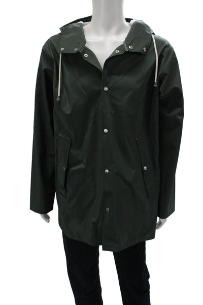Noah Unisex Adults Raincoat Green PVC Snap Size L