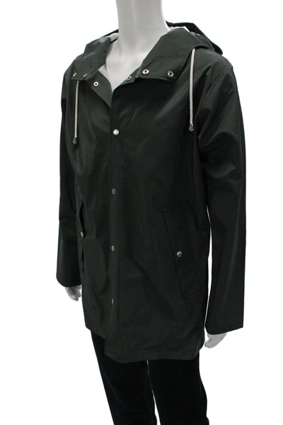 Noah Unisex Adults Raincoat Green PVC Snap Size L