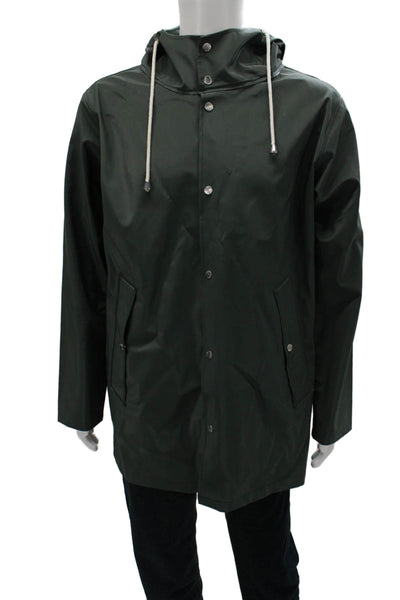 Noah Unisex Adults Raincoat Green PVC Snap Size L