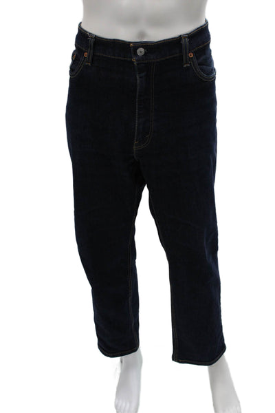 Levi Strauss & Co Mens Tapered Blue Cotton Blend Jeans Size 40