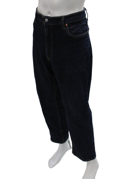 Levi Strauss & Co Mens Tapered Blue Cotton Blend Jeans Size 40