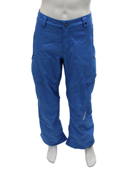 Burton Unisex Adults Snow Pants Blue Nylon Button Size M