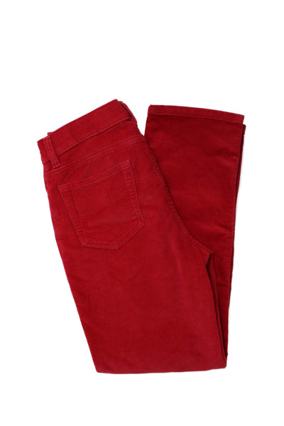 Vineyard Vines Boys Button Closure Straight Leg Pants Red Size 8