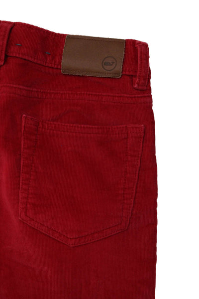 Vineyard Vines Boys Button Closure Straight Leg Pants Red Size 8