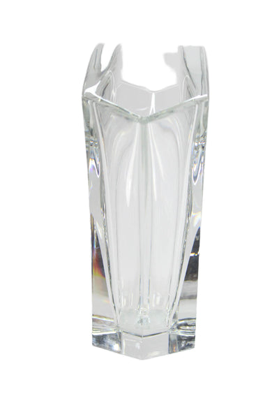 Baccarat Clear Heavy Crystal 11"x9" Fan Vase