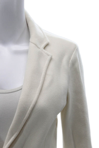 Lauren Ralph Lauren Women Basic Jacket Ivory Cotton Long Sleeve Petite Size S