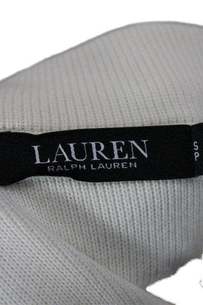 Lauren Ralph Lauren Women Basic Jacket Ivory Cotton Long Sleeve Petite Size S