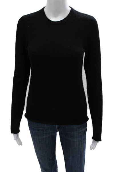 ATM Womens Cashmere Crew Neck Pullover Black Long Sleeve Size XS
