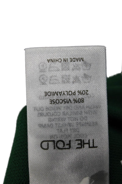 The Fold Women Pullover Viscose Crew Neck Long Sleeve Green Size XS