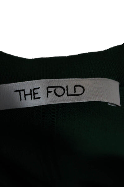 The Fold Women Pullover Viscose Crew Neck Long Sleeve Green Size XS