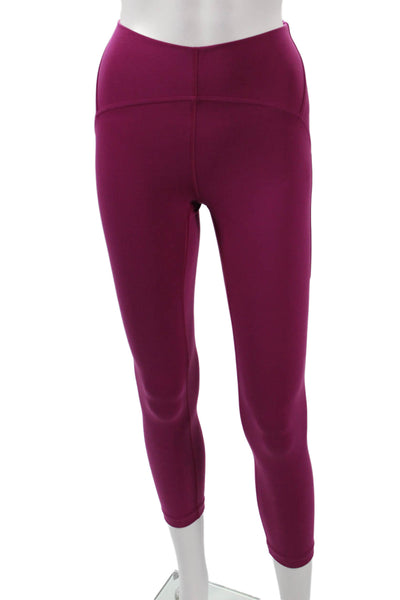 Lululemon Women Purple Capri Leggings Nylon Blend Pull On Size 4