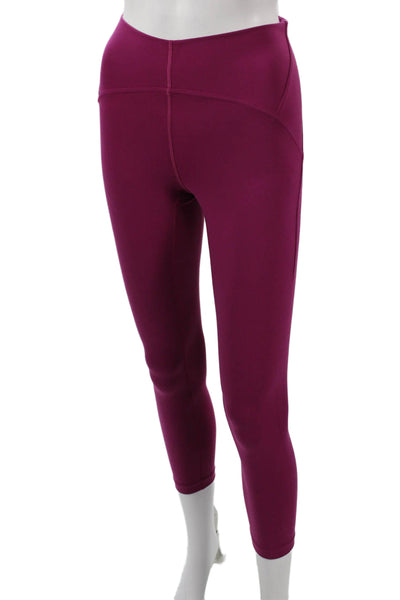 Lululemon Women Purple Capri Leggings Nylon Blend Pull On Size 4