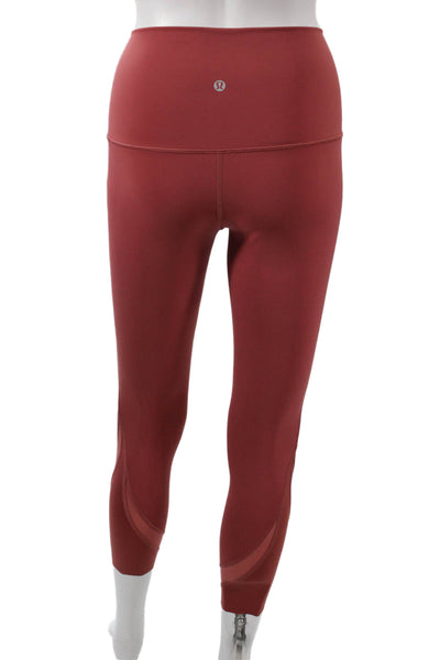 Lululemon Womens Red Nylon Blend Ankle Leggings Size 4