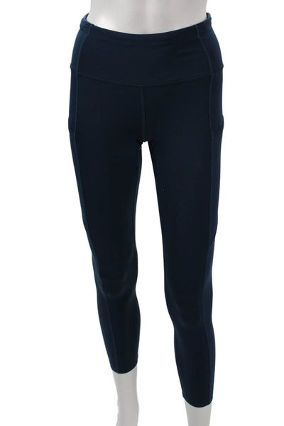Lululemon Womens Ankle Leggings Blue Nylon Blend Size 4