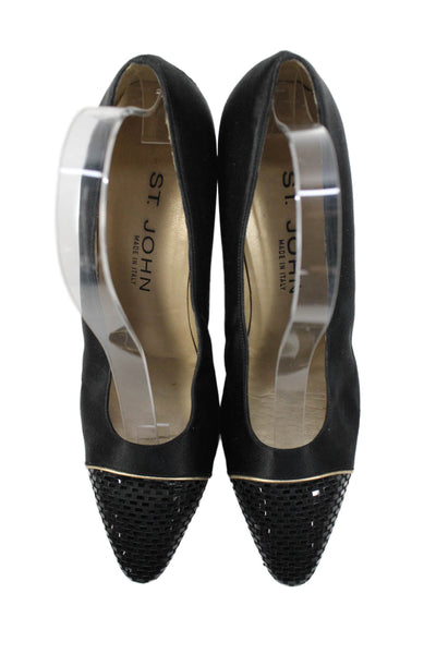 St.  John Womens Pointed Toe Slip-On Pump High Heels Black Size 7.5