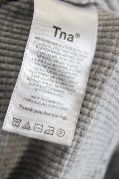 TNA Womens Gray Cotton Full Zip Hoodie Long Sleeve Size S