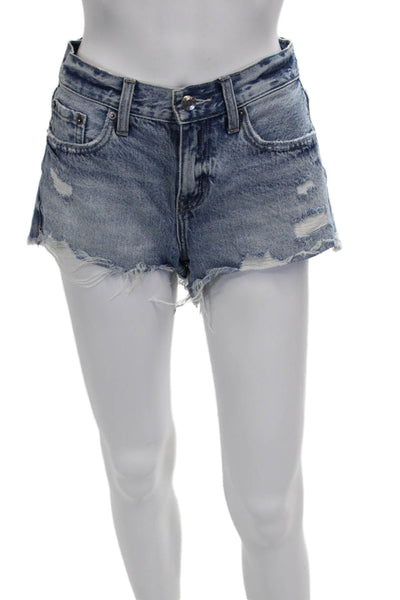 Pistola Womens Cut-Off Blue Cotton Shorts Size 24