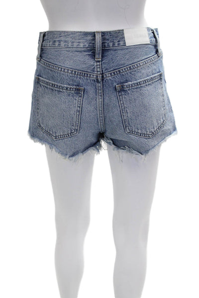 Pistola Womens Cut-Off Blue Cotton Shorts Size 24