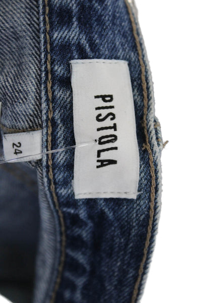 Pistola Womens Cut-Off Blue Cotton Shorts Size 24