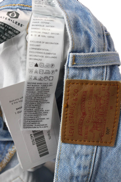 Levis Womens Cut-Off Cotton Blue Shorts Size 24