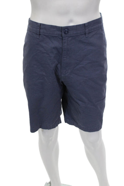 Patagonia Mens Chino Shorts Blue Button Organic Cotton Size 38