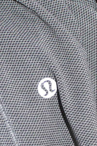 Lululemon Mens Basic Gray Geometric Crew Neck Nylon Blend T-Shirt Size XL