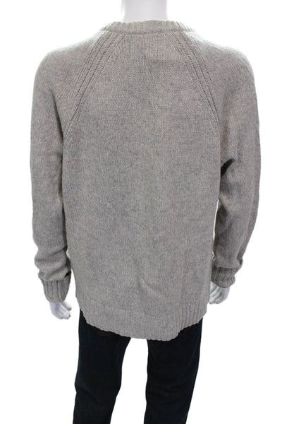 Vince Mens Gray Wool Pullover Sweater Crew Neck Long Sleeve Size 2XL