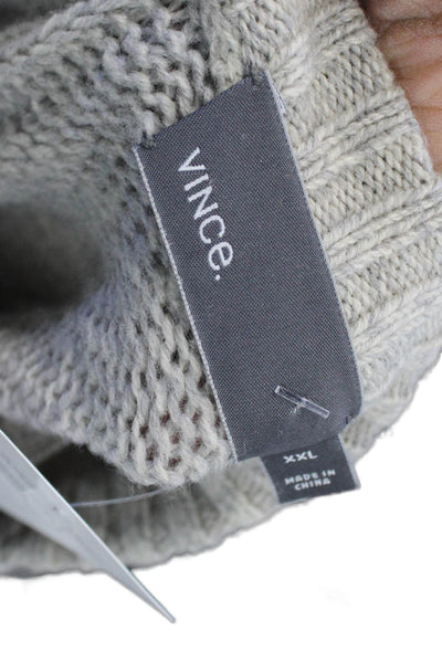 Vince Mens Gray Wool Pullover Sweater Crew Neck Long Sleeve Size 2XL
