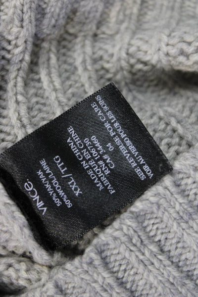 Vince Mens Gray Wool Pullover Sweater Crew Neck Long Sleeve Size 2XL