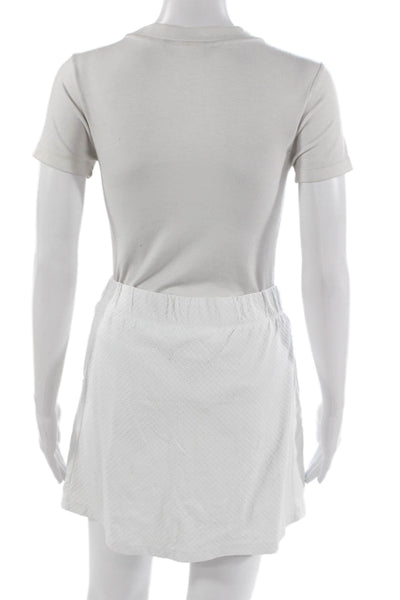 J. Mclaughlin Womens Mini Skort Nylon Geometric White Size XS