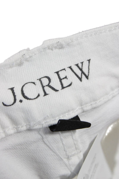 J Crew Women Cropped White High Rise Jeans Petite Size 27