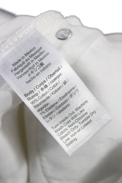 J Crew Women Cropped White High Rise Jeans Petite Size 27
